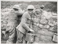 WW1 Soldiers Signalling Battle Flanders Trench Warfare Front Vtg. Photo