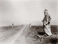 China Ming Tombs Stone Statues Avenue Warriors Guardians Vtg. Photo 19thC.