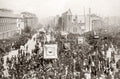 Belfast Orange Order 12th July March Parade Crowd Banners Vtg. Photo 19thC.