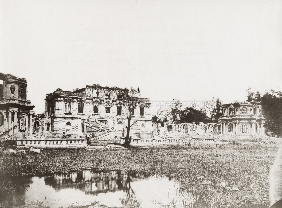 Old Summer Palace Yuanming Yuan Beijing China Ruins Vtg. Photo 19thC.