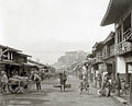 Odawara Japan Street Scene People Carts Traditional Buildings Vtg. Photo 19thC.