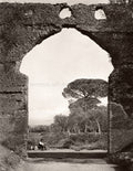 Hadrian's Villa Tivoli Rome Italy Ancient Roman Ruins Archway Vtg. Photo 19thC.