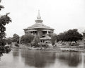 Shah Hamdan Masjid Srinagar Kashmir Mosque River Boats Vtg. Photo 19thC.
