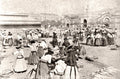 Lisbon Portugal Fish Market Women Vendors Baskets Outdoor Vtg. Photo 19thC.