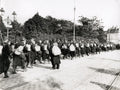 Belgian Infantry Return Melle Soldiers Marching Rifles WW1 Vtg. Photo