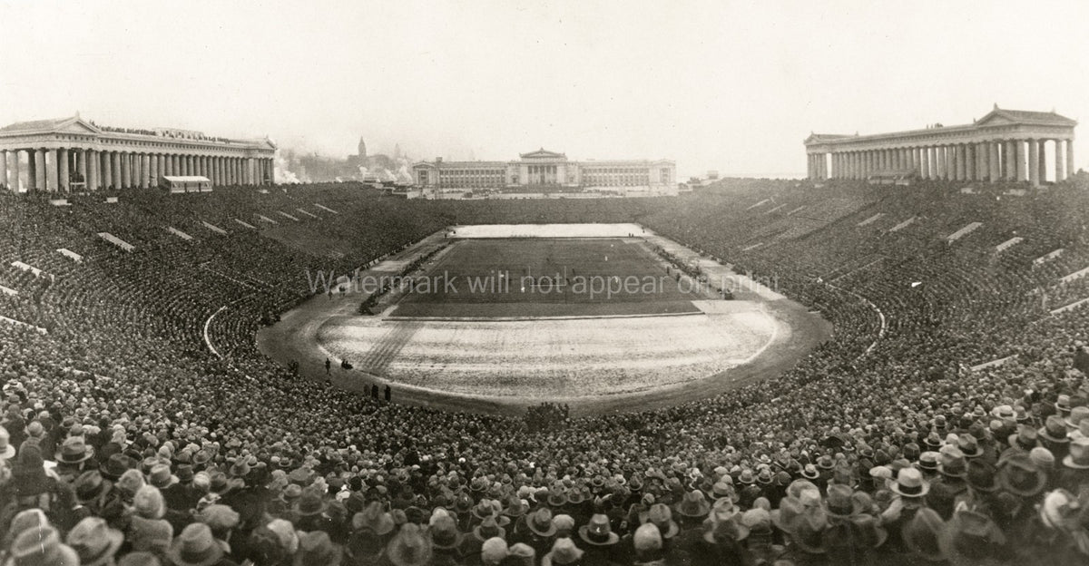 Chicago Soldier Field Army Navy Football Game Crowd Stadium Vtg. Photo 20thC.