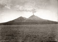 Italy Mount Vesuvius Volcano Eruption Smoke Bay Naples Vtg. Photo 19thC.