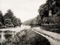 Clivedon Woods Cookham Ferry River Thames Scenic Towpath Vtg. Photo 19thC.