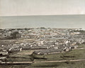 Kobe Japan High Angle View Cityscape Coastal Seaside Rooftops Vtg. Photo 19thC.