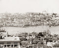 Constantinople Istanbul Bosphorus Harbor Skyline Mosques Vtg. Photo 19thC.