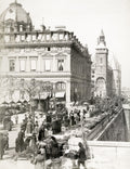 Paris Flower Market River Seine Conciergerie Street Scene Vtg. Photo 19thC.