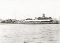 Yokohama Japan Harbour Waterfront Seawall Buildings Flags Vtg. Photo 19thC.