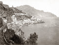 Amalfi Coast Italy Seaside Town Cliffs Harbor Boats Vtg. Photo 19thC.