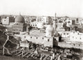 Alexandria Egypt Cityscape Domes Minaret Cemetery Architecture Vtg. Photo 19thC.