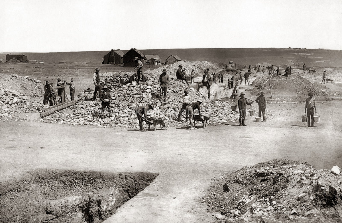 Ferreira Gold Mining Company Transvaal South Africa Miners Vtg. Photo 19thC.