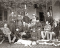 Lord Roberts Family Circle India Group Portrait Dog Veranda Vtg. Photo 19thC.
