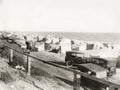 San Francisco Beach Camping Tents Vintage Cars Ocean Coast Vtg. Photo 20thC.