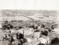 Constantinople Istanbul Bosphorous Harbor Ships Cityscape Vtg. Photo 19thC.