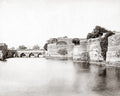 Fort Bhurtpore India Stone Wall Moat Bridge Fortress Vtg. Photo 19thC.