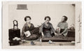 Japanese Singing Girls Musicians Koto Instrument Kimono Music Vtg. Photo 19thC.