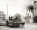 Arnhem Netherlands Allied Tank Anti-Mine Chains WWII Soldiers Vtg. Photo WW2