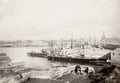 Dawes Battery View Circular Quay Sydney Harbor Ships Docks Vtg. Photo 19thC.