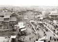 Peking Beijing China Street Market Scene Cityscape Gates Vtg. Photo 19thC.