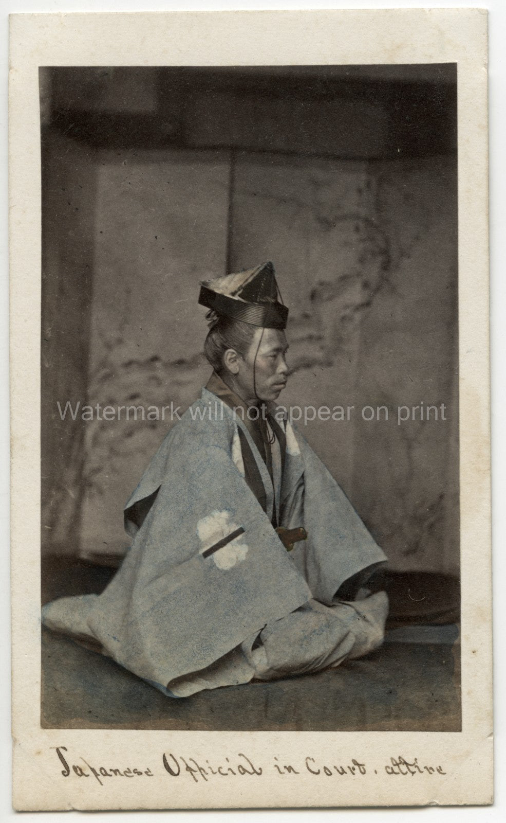 Japanese Official Court Attire Traditional Dress Kimono Vtg. Photo 19thC.