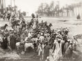Egypt River Nile Ferry Embarkation Point Caravan Donkeys Vtg. Photo 19thC.