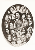 Tahiti Papeete Royal Family Pmare Dynasty Composite Portraits Vtg. Photo 19thC.