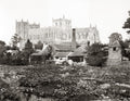 Ripon Cathedral Yorkshire England River Skell Town View Vtg. Photo 19thC.