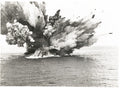 Sinking HMS Barham WWII Royal Navy Warship Explosion Battle Vtg. Photo WW2