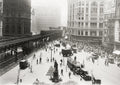 Manhattan 6th Avenue 33rd St El Train Cityscape Cars Crowds Vtg. Photo 20thC.