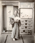 Japan Samurai Warrior Fan Swords Kimono Traditional Vtg. Photo 19thC.