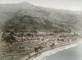 Atami Japan Coastal Town View Mountains Beach Ocean Landscape Vtg. Photo 19thC.