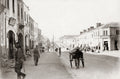 Tientsin China Street Scene Rickshaw Shops Architecture Vtg. Photo 20thC.