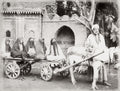 Cairo Egypt Egyptian Women Donkey Cart Veiled Turban Street Vtg. Photo 19thC.