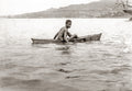 Diver Boat St. Pierre Martinique Harbour Ocean Ship Vtg. Photo 20thC.