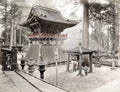 Nikko Tosho Shrine Bell Tower Japan Temple Pagoda Lanterns Vtg. Photo 19thC.