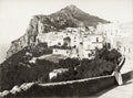 Capri Italy Island View Townscape Mountain Cliffs Seaside Vtg. Photo 19thC.