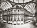 Milan Italy Galleria Vittorio Emanuele II Arcade Glass Roof Vtg. Photo 19thC.