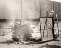 India Cremation Pyre Funeral Ritual Ceremony Logs Smoke Vtg. Photo 19thC.