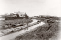 Shanghai China Canal Floating Logs River Workers Architecture Vtg. Photo 19thC.