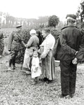 WW1 King George V Greets Civilians Military Officer Uniform Vtg. Photo