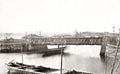 Yokohama Japan Yoshida Iron Bridge River Boat Cityscape Vtg. Photo 19thC.