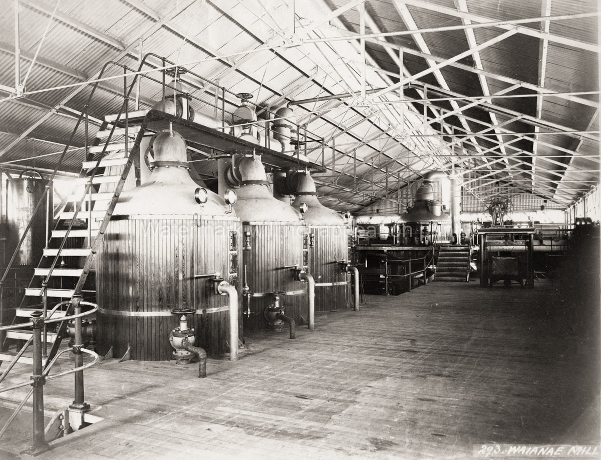 Waianae Sugar Company Mill Hawaii Industrial Machinery Vats Vtg. Photo 19thC.