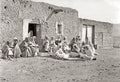 Saharan Algeria Cafe Men Traditional Robes Gathering North Vtg. Photo 19thC.