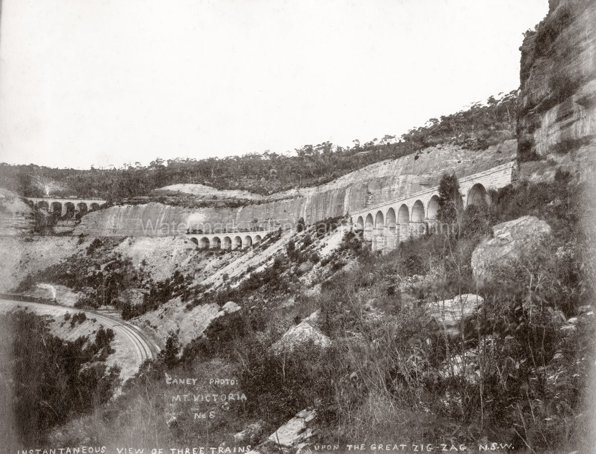 Lithgow Great Zig Zag Railway NSW Australia Trains Viaducts Vtg. Photo 20thC.