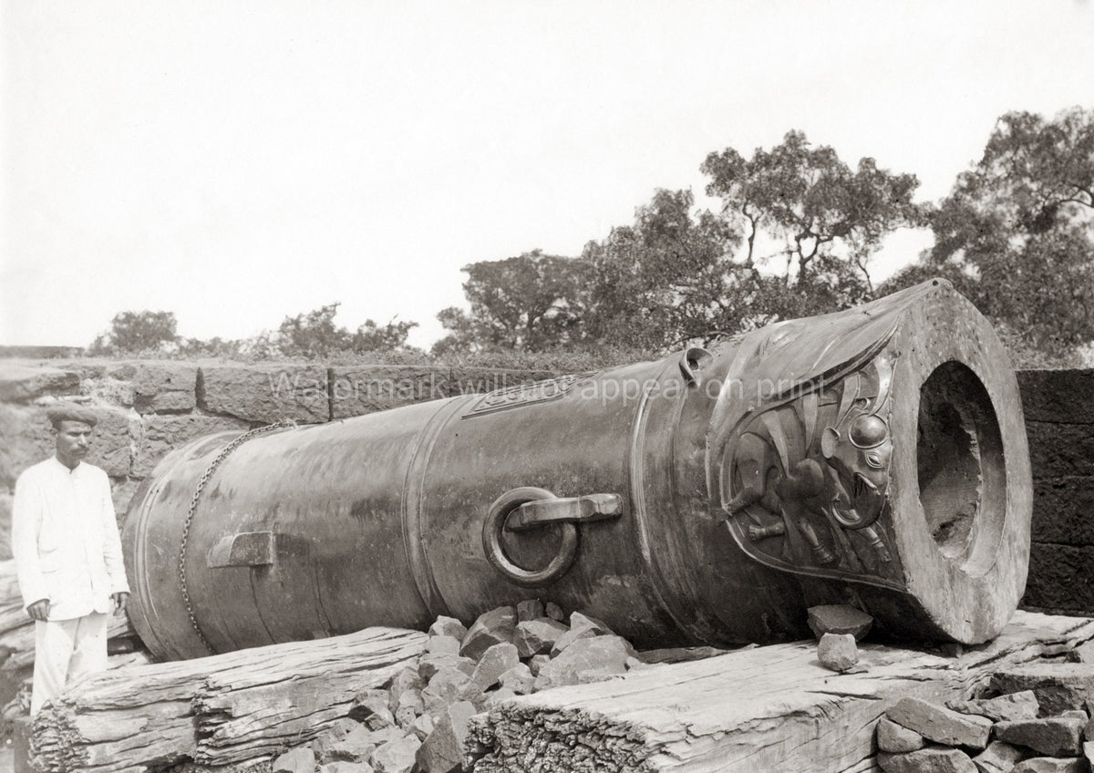 Malik-i-Maidan Great Gun Bijapur India Cannon Artillery Fort Vtg. Photo 19thC.