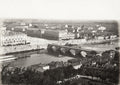 Torino Turin Italy River Po Bridge Piazza Architecture Vtg. Photo 19thC.